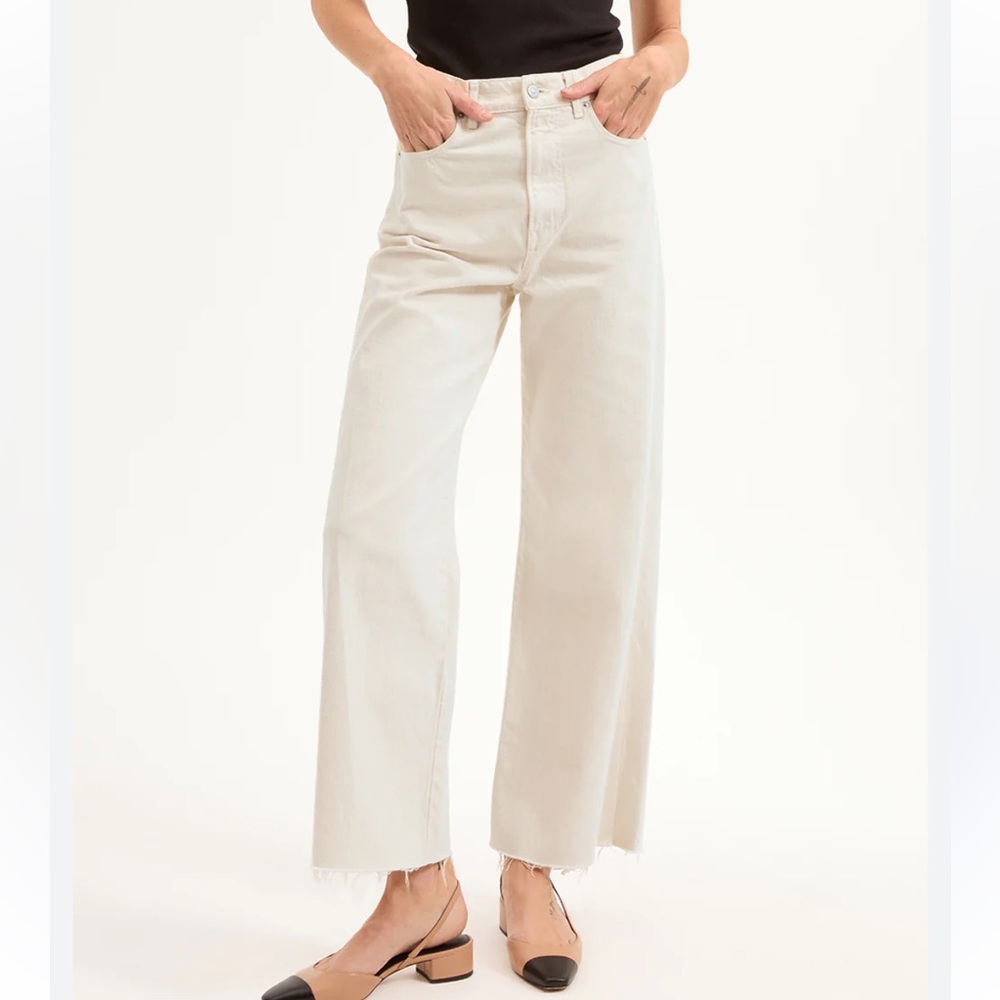 Veronica Beard Taylor Cropped Wide-Leg Jean size 26
